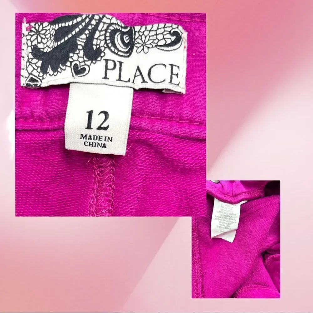 PLACE l Girl’s Pants Jeans l Hot Pink l Front/Back Pockets l Signature Button 12